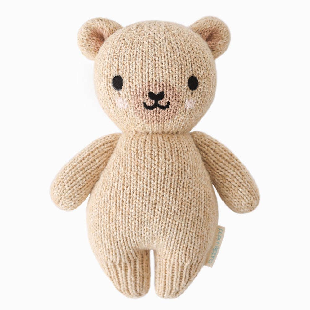 Baby Honey Bear – Hand-Knit Stuffed Animal | Gives 5 Meals