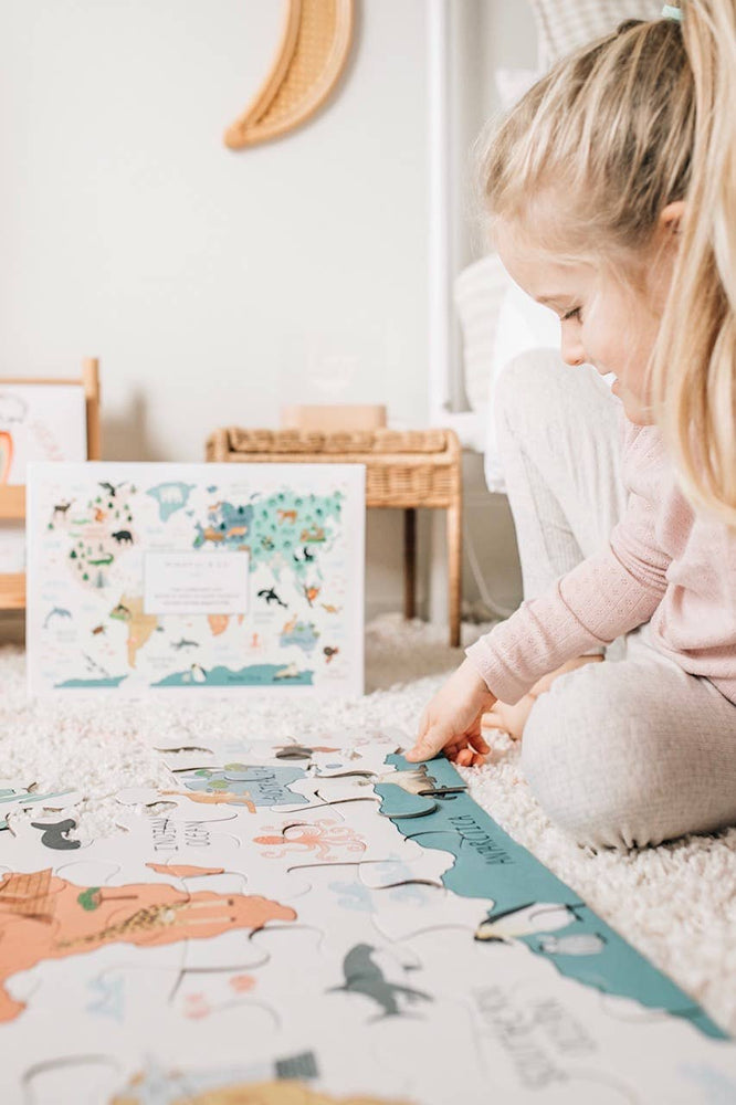 World Map Floor Puzzle – A Mindful Adventure for All Ages!