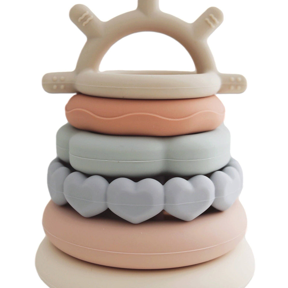 
                      
                        Classic Silicone Stacking Teething Ring Toy – 7-Piece Neutral Baby Toy by Marlowe & Co
                      
                    