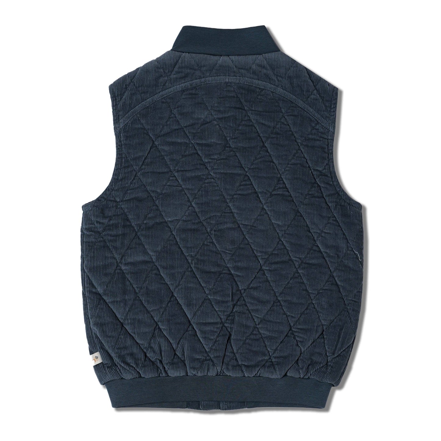 Organic Sleeveless Quilted Corduroy Jacket – Hale Navy, GOTS-Certified Cotton
