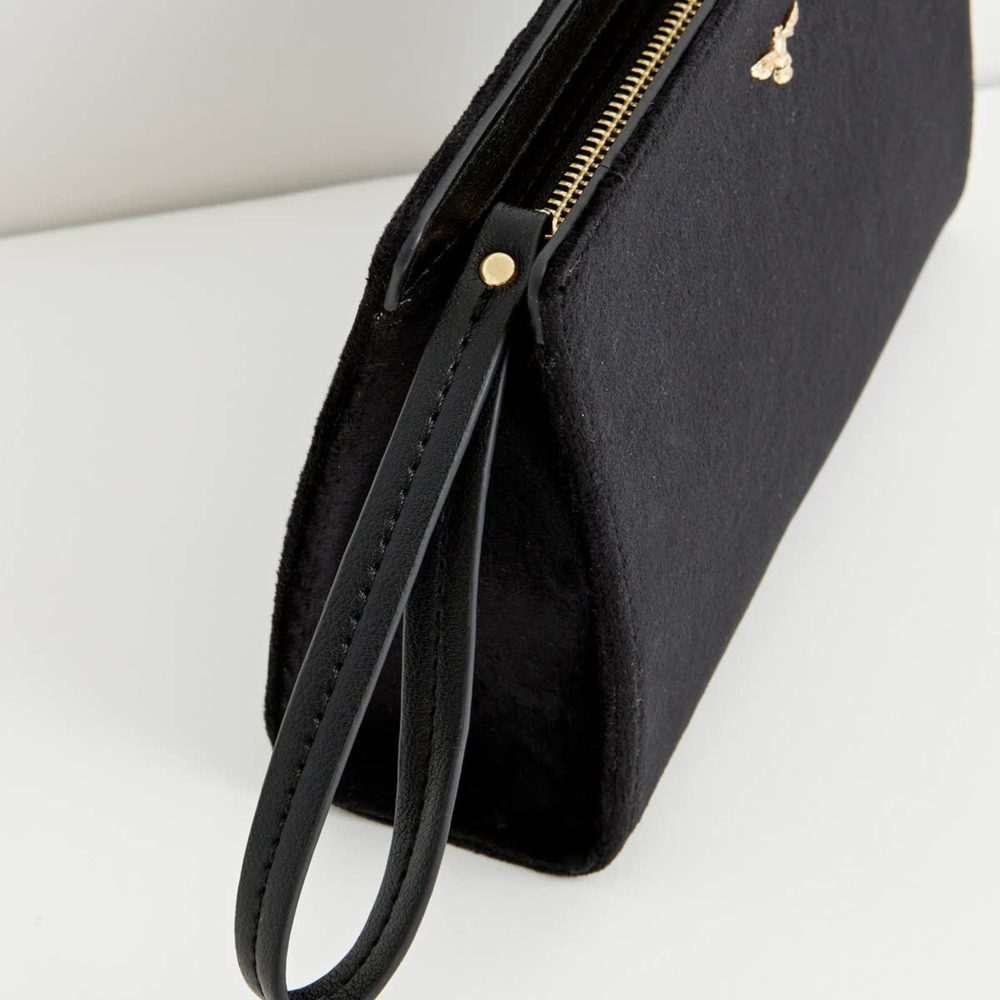 
                      
                        Bonnie Wristlet Pouch - Black Velvet - Grace & Haven
                      
                    