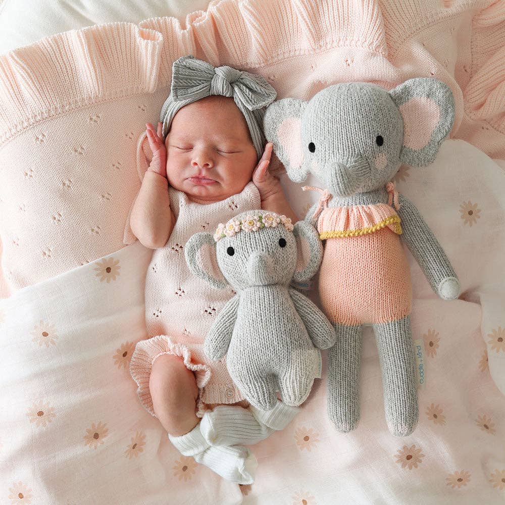 
                      
                        Baby Elephant (Blush Floral) – Hand-Knit Stuffed Animal | Gives 5 Meals
                      
                    