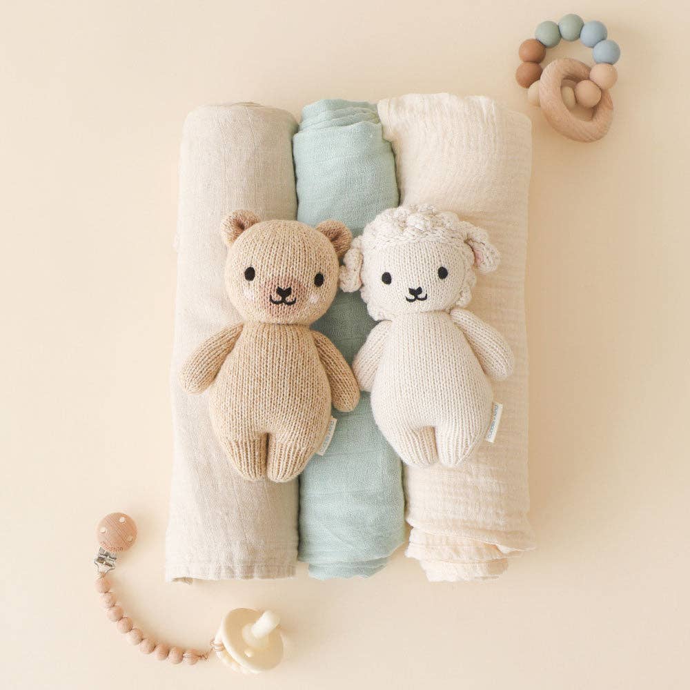 
                      
                        Baby Honey Bear – Hand-Knit Stuffed Animal | Gives 5 Meals
                      
                    