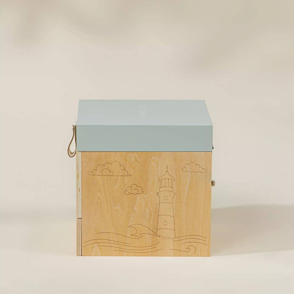 
                      
                        Wooden Musical Souvenir Box – Ocean-Themed Nursery Keepsake with Pop-Up Sailboat
                      
                    