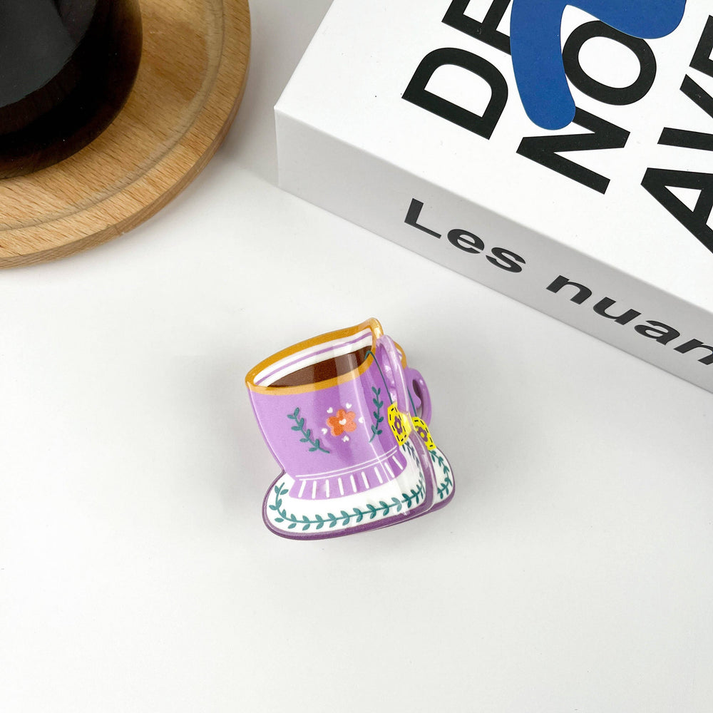 Small Coffee or Tea Cup Claw Hair Clip