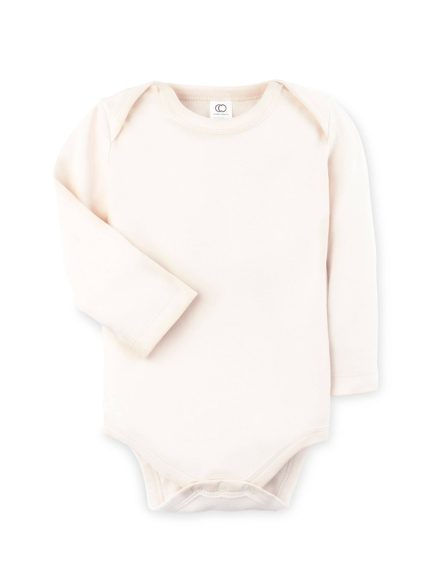 Organic Baby Long Sleeve Classic Bodysuit by Colored Organics- Natural