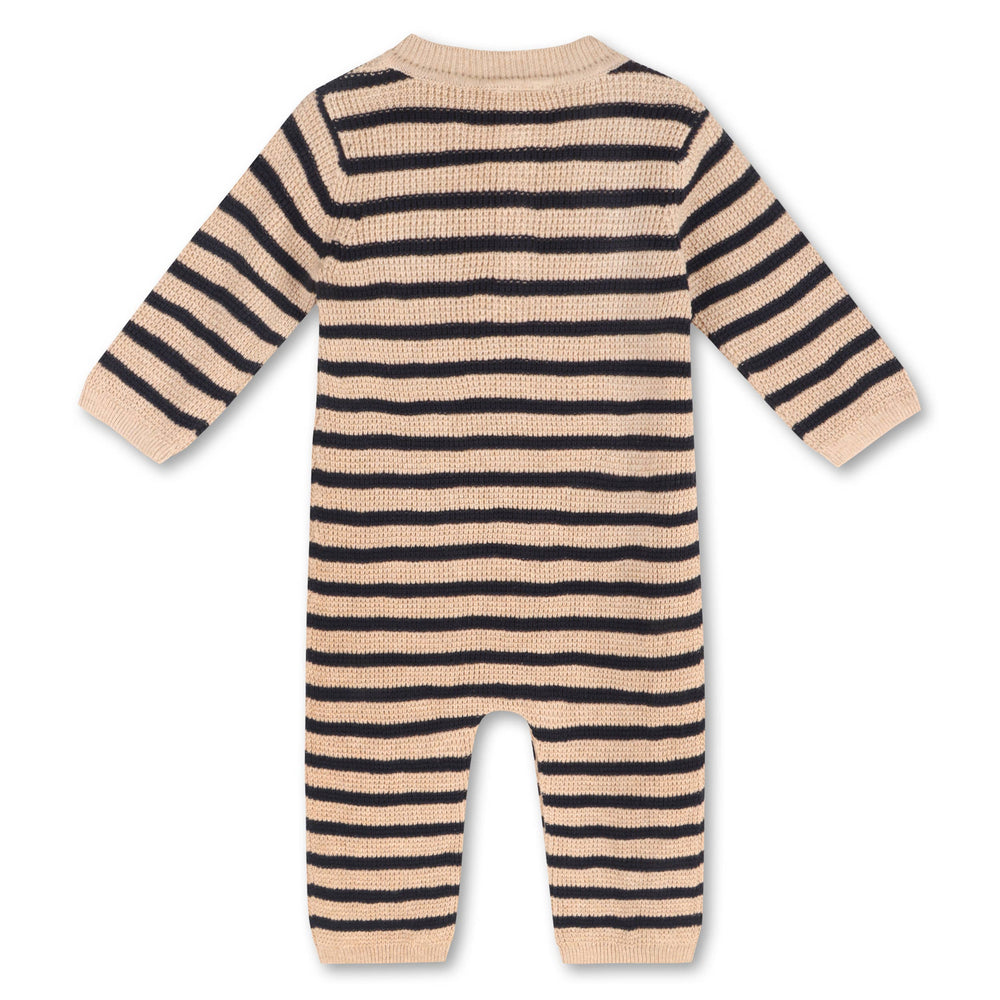 
                      
                        Navy Stripe Chunky Sweater Knit Baby Jumpsuit (Organic) - Grace & Haven
                      
                    