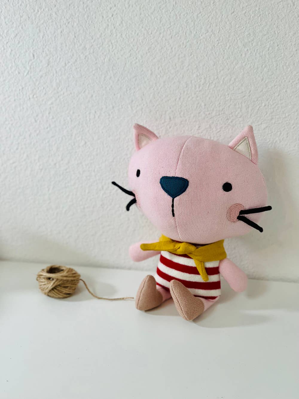Remi Cat Organic Cotton Stuffed Animal Baby Kid Toy: Pink / One Size