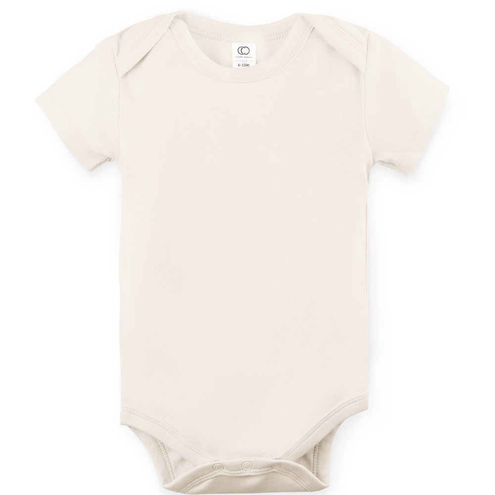 Organic Baby Short Sleeve Classic Bodysuit - Natural