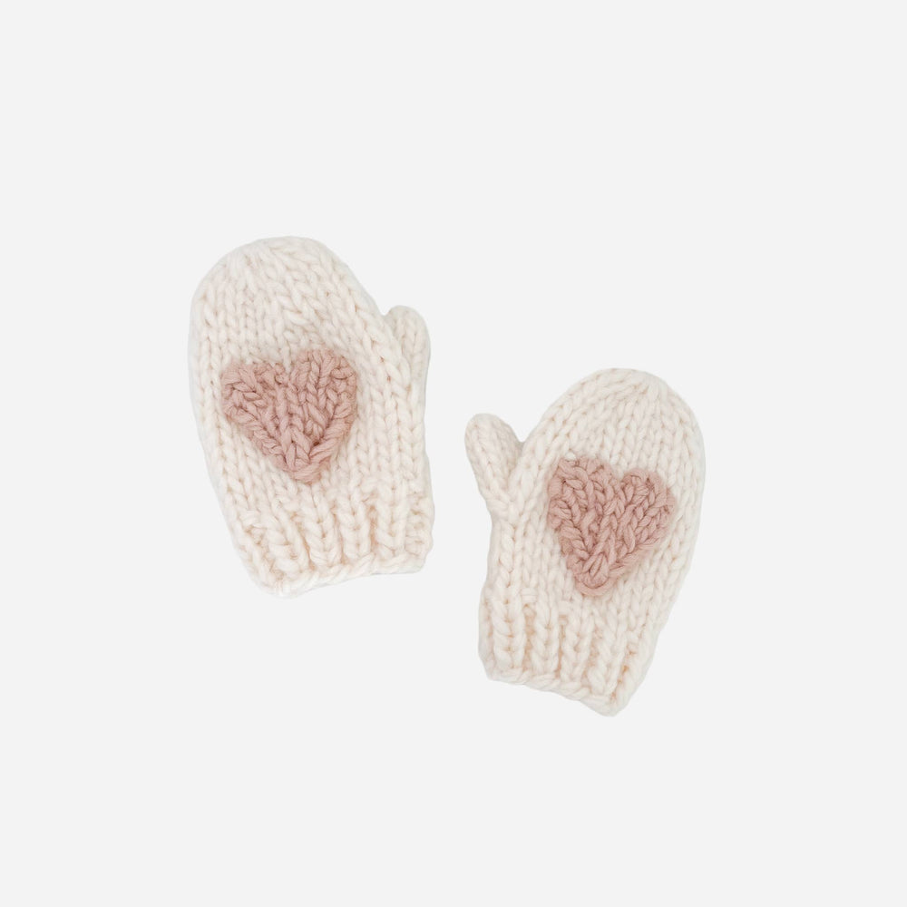 Heart Mittens, Blush | Baby & Kid Apparel