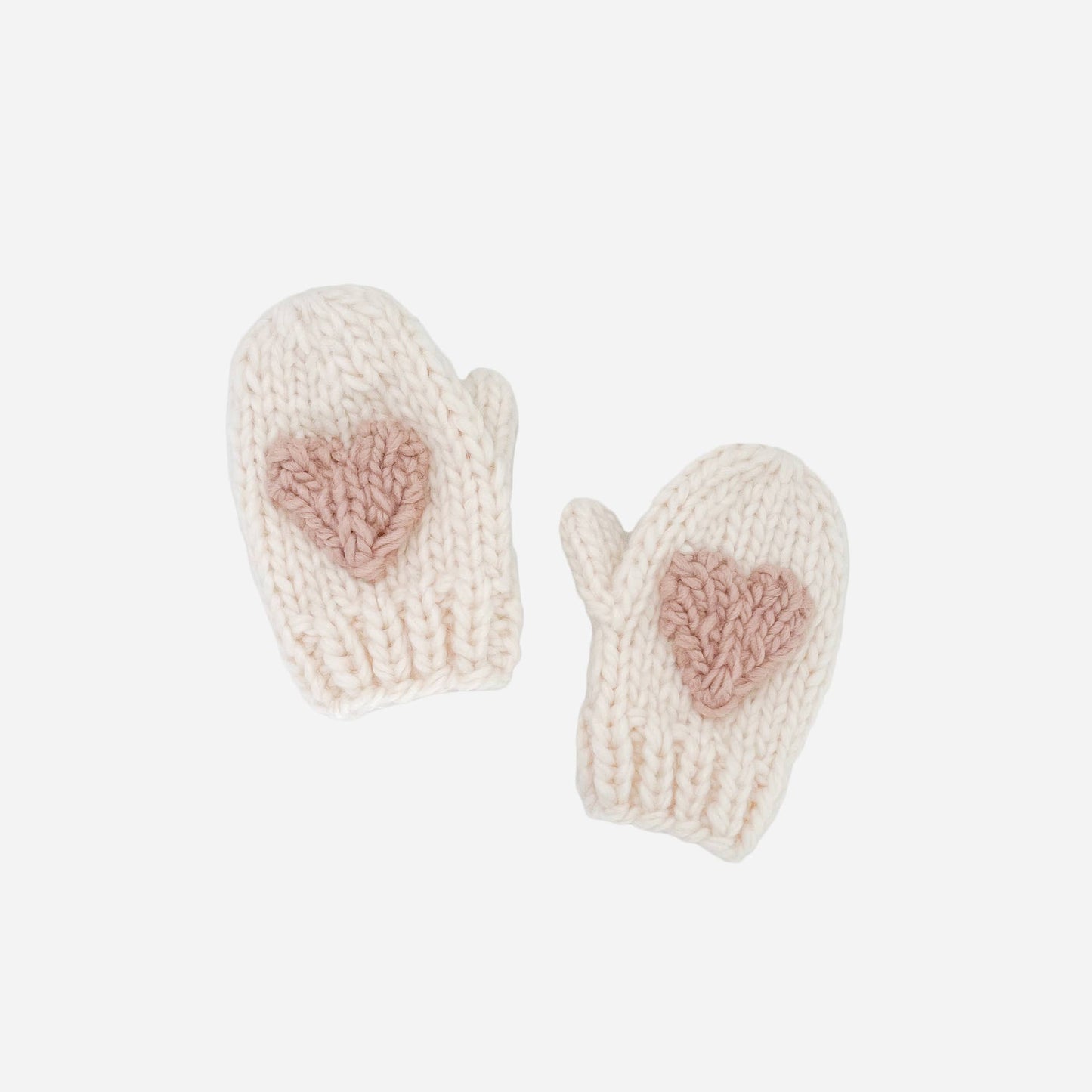 Heart Mittens, Blush | Baby & Kid Apparel