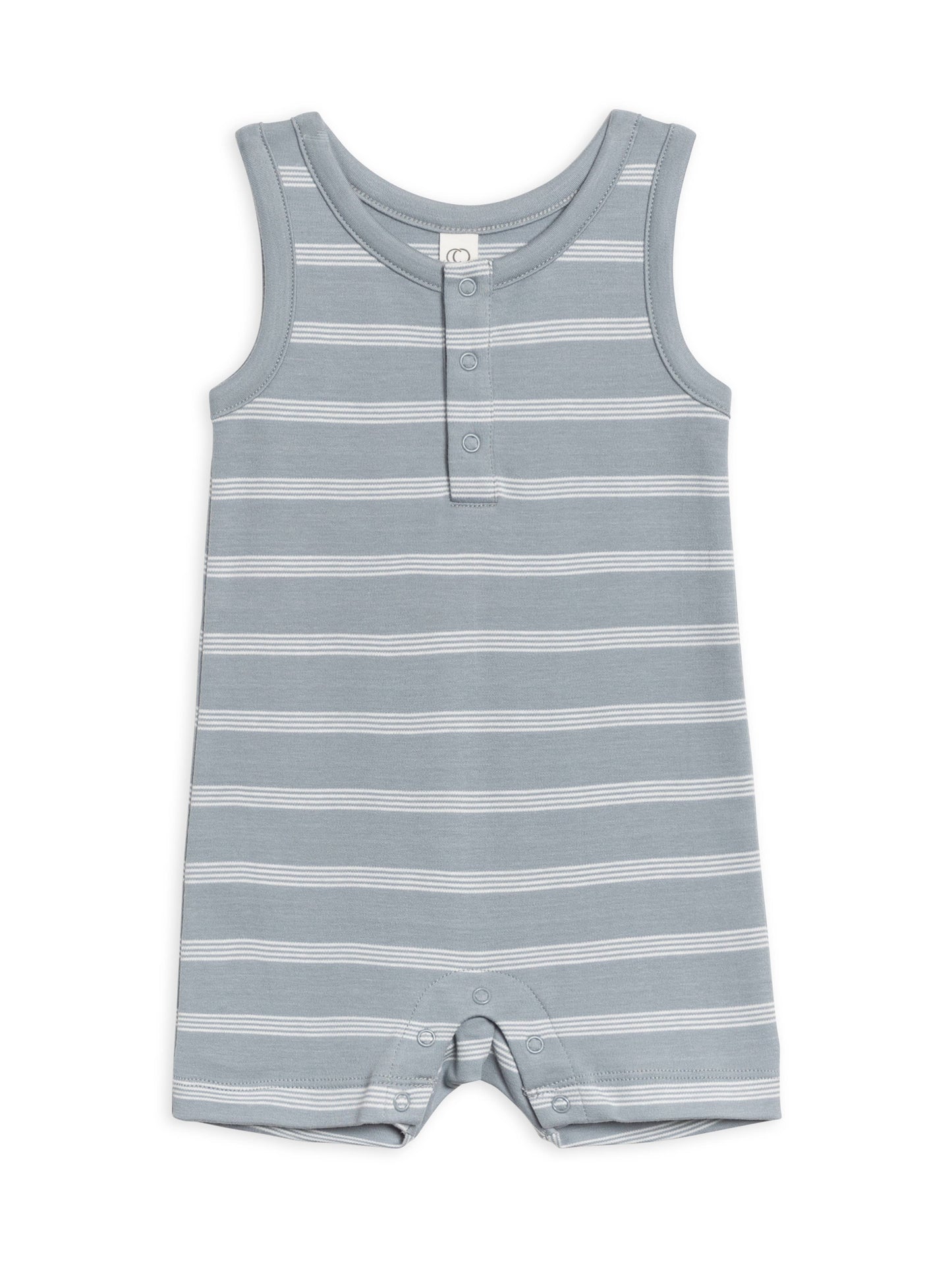 Organic Baby Nile Romper - Drew Stripe / Mist by Colored Organics