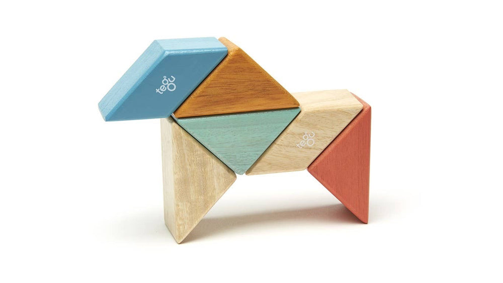 On-The-Go Magnetic Wooden Block Set for Babies, Toddlers & Kids by Tegu