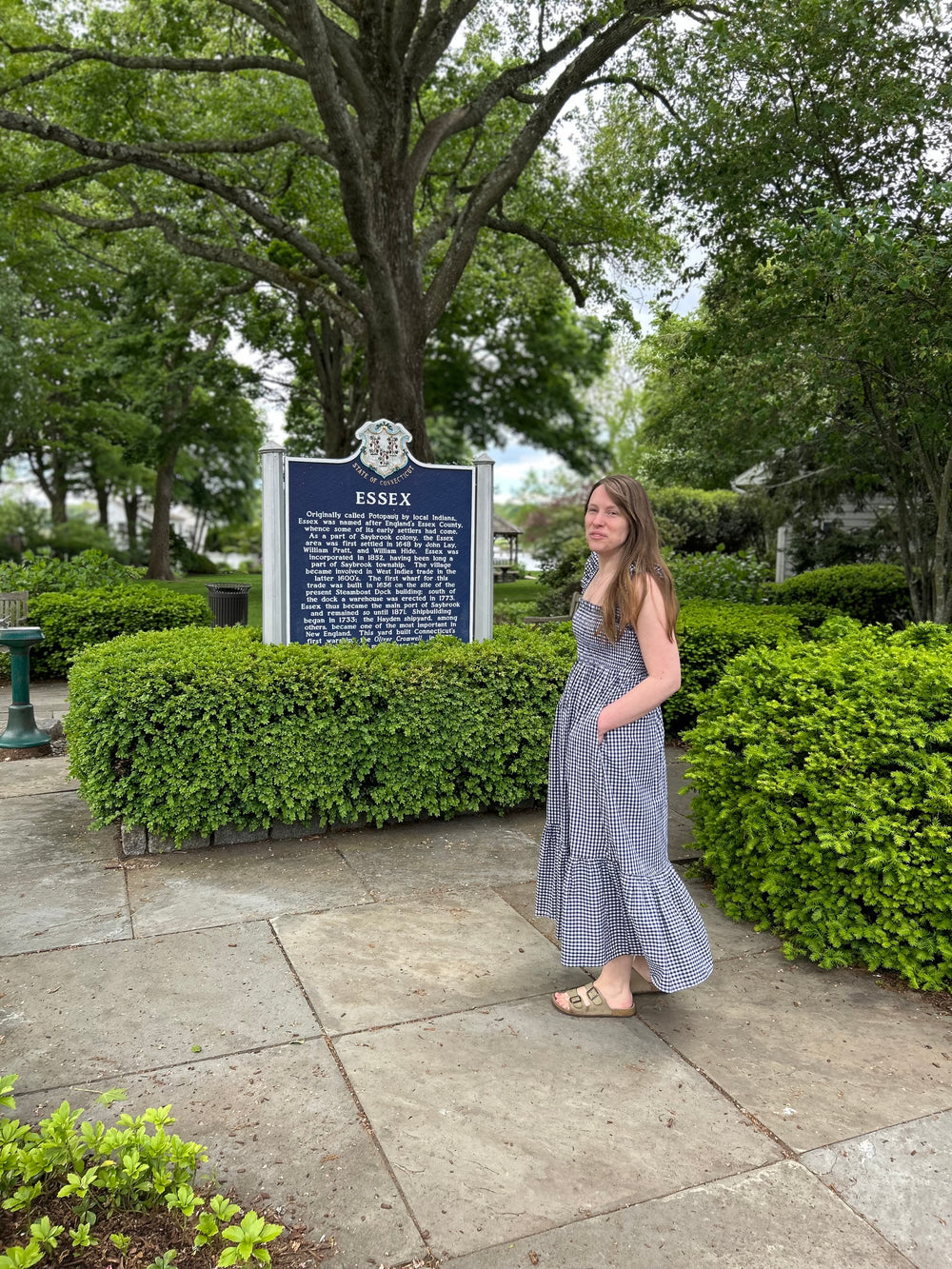 Sasco Dress – Navy Gingham