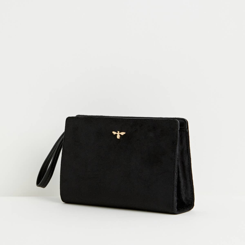 
                      
                        Bonnie Wristlet Pouch - Black Velvet - Grace & Haven
                      
                    