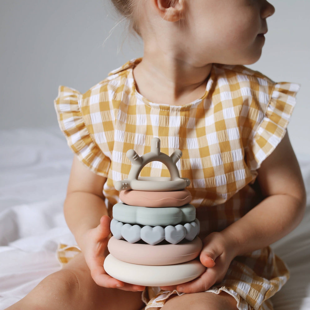 
                      
                        Classic Silicone Stacking Teething Ring Toy – 7-Piece Neutral Baby Toy by Marlowe & Co
                      
                    