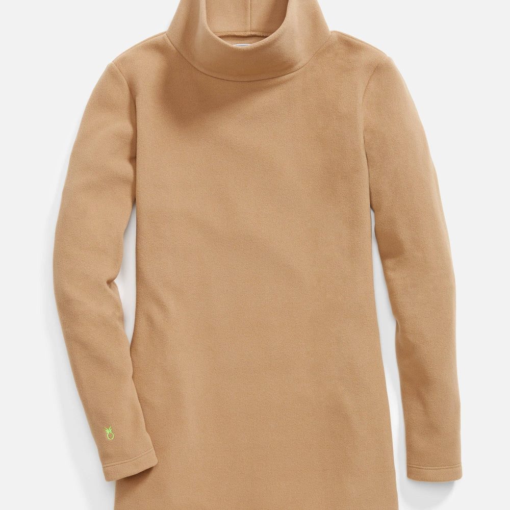 
                      
                        Cobble Hill Turtleneck – Camel Vello Fleece with Tunic Length & Pockets
                      
                    