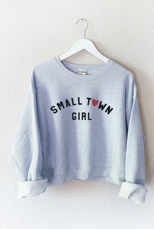 SMALL TOWN GIRL  Mid Graphic Sweatshirt - Grace & Haven