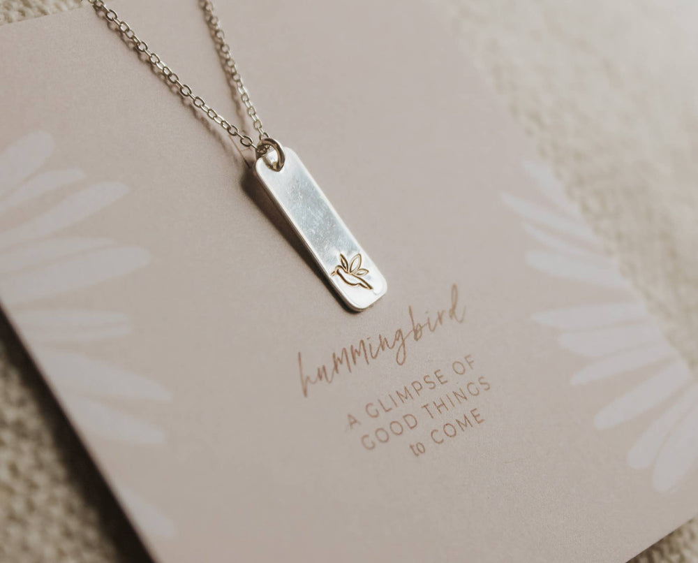 Hummingbird Bar Necklace - Grace & Haven