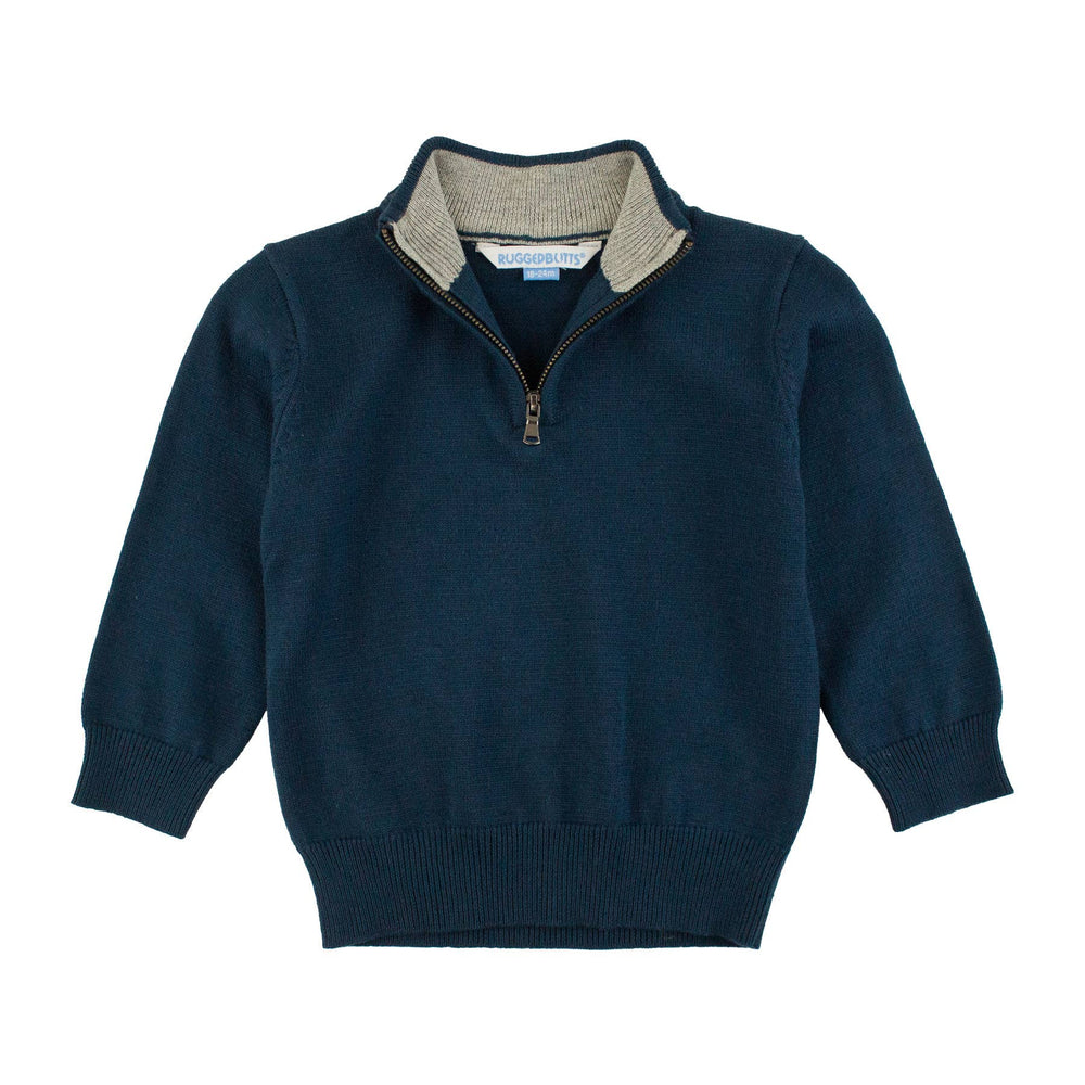 
                      
                        Boys Dark Navy Quarter-Zip Sweater
                      
                    