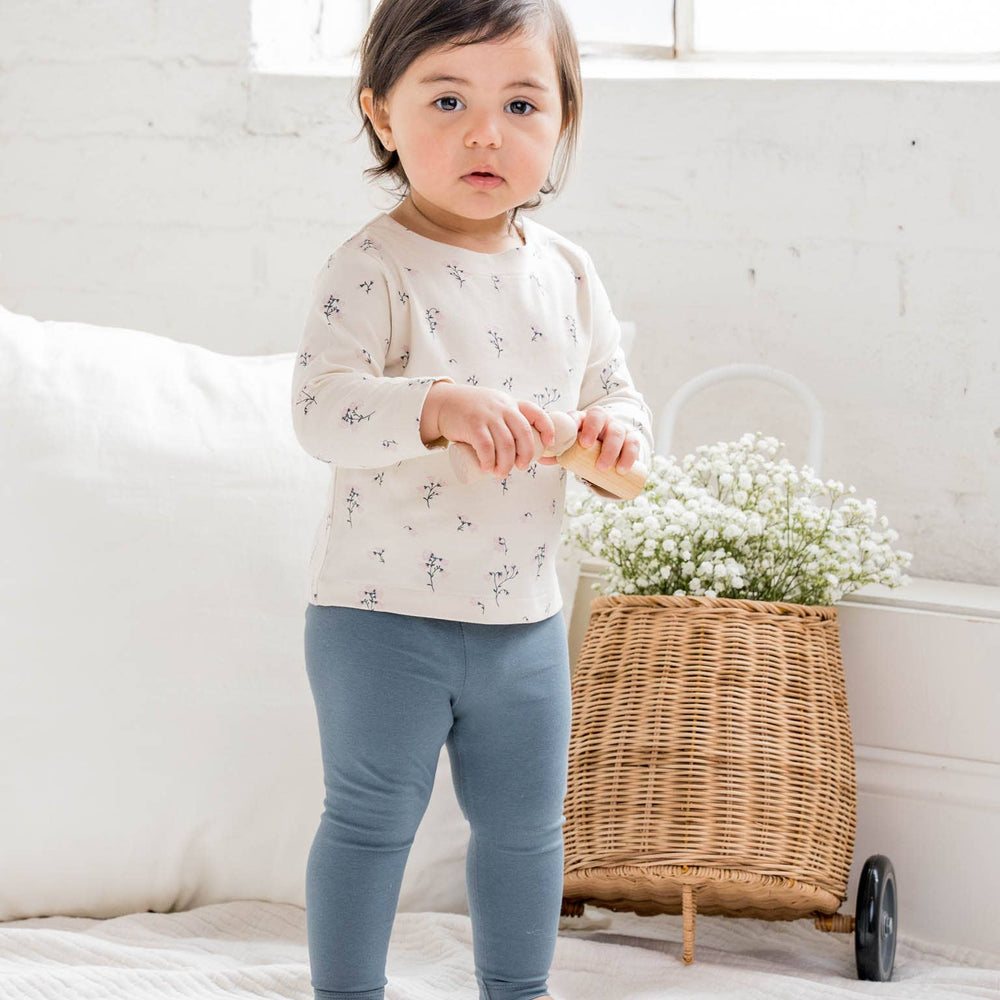 Organic Baby and Kids Classic Leggings - Harbor by Colored Organics