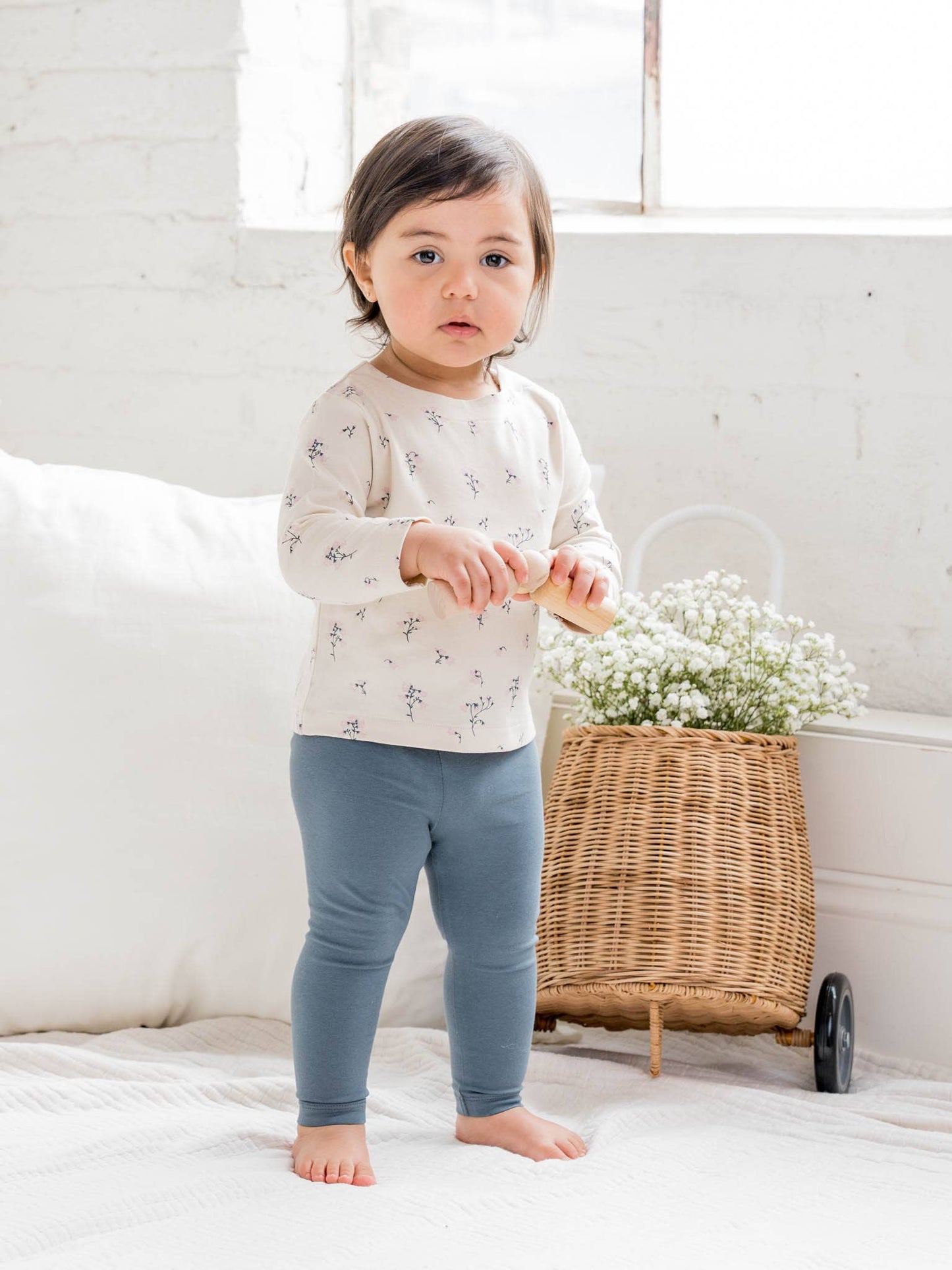 Organic Baby and Kids Classic Leggings - Harbor by Colored Organics