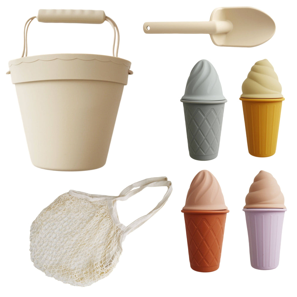 
                      
                        Classic Retro Silicone Ice Cream Beach Set – 11-Piece Toy Set by Marlowe & Co
                      
                    