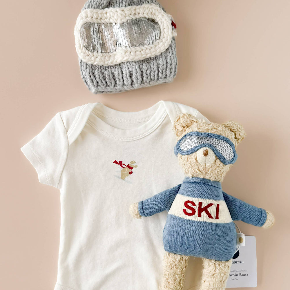 
                      
                        Ski Goggles Beanie, Bowie Grey Baby Kids Adult Snowboard Hat
                      
                    