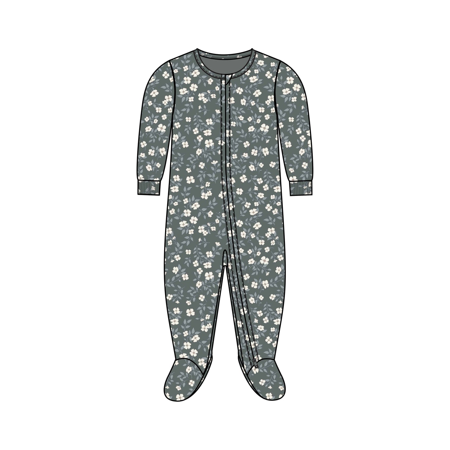 Peyton Organic Cotton Sleeper – Two-Way Zipper & Fold-Over Mitts