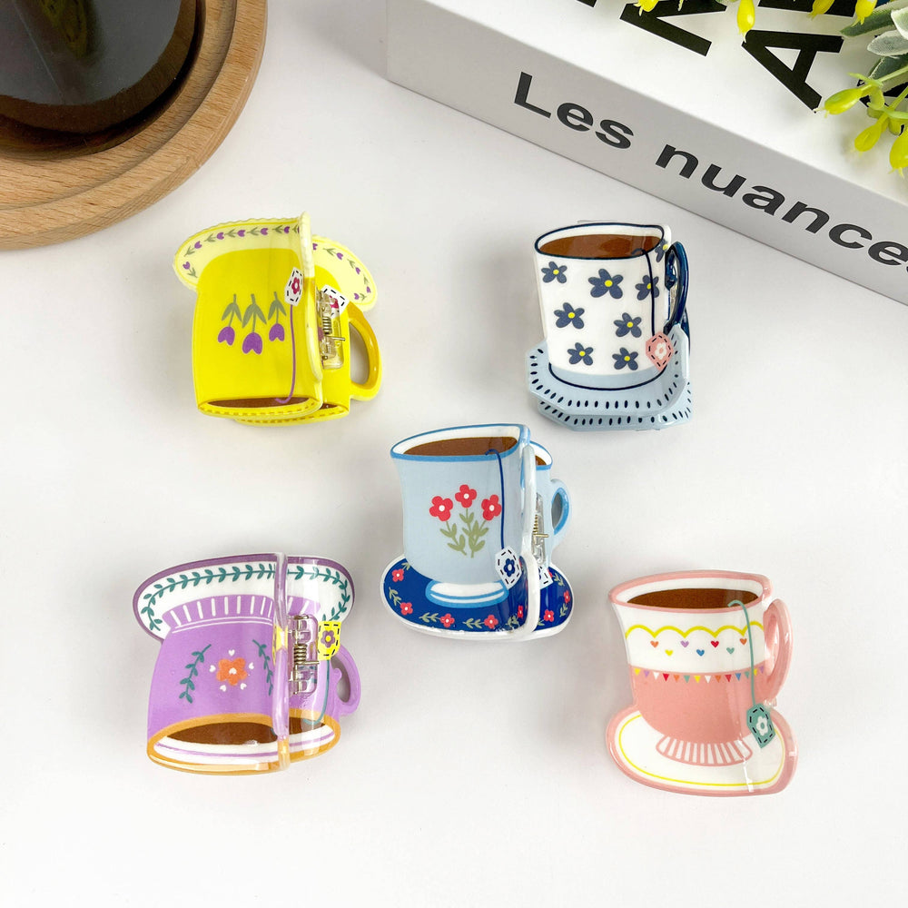 Small Coffee or Tea Cup Claw Hair Clip