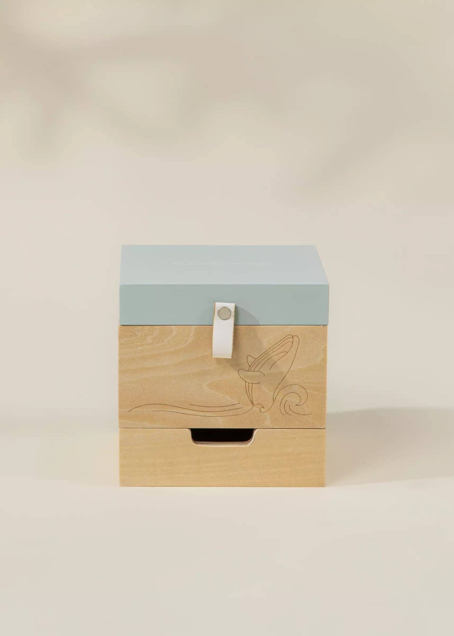 Wooden Musical Souvenir Box – Ocean-Themed Nursery Keepsake with Pop-Up Sailboat