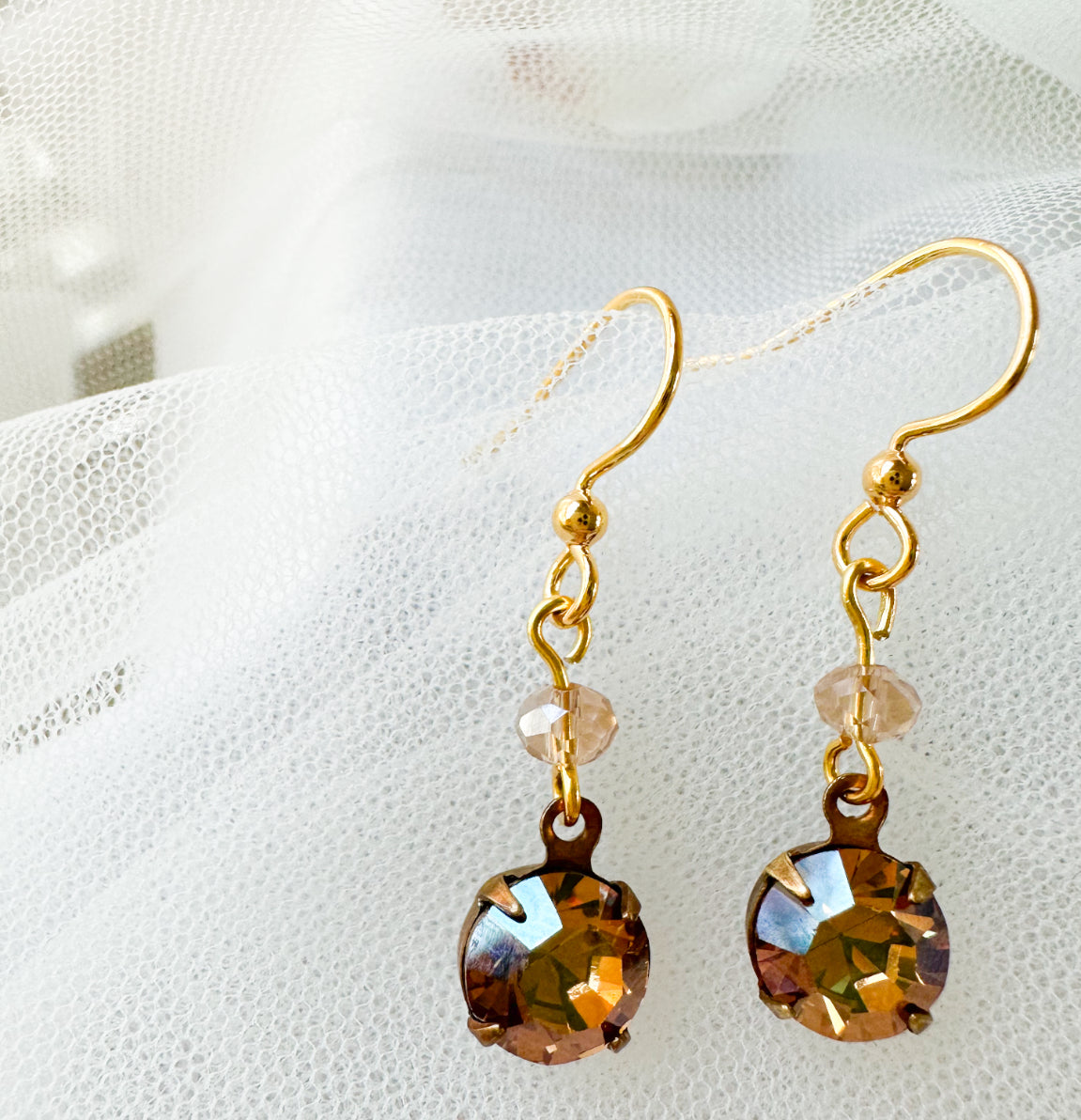 Vintage Celsian Crystal Earrings