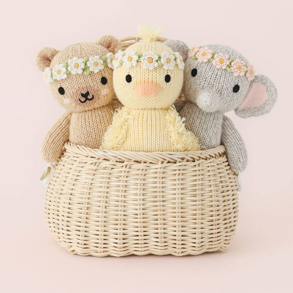 
                      
                        Baby Elephant (Blush Floral) – Hand-Knit Stuffed Animal | Gives 5 Meals
                      
                    