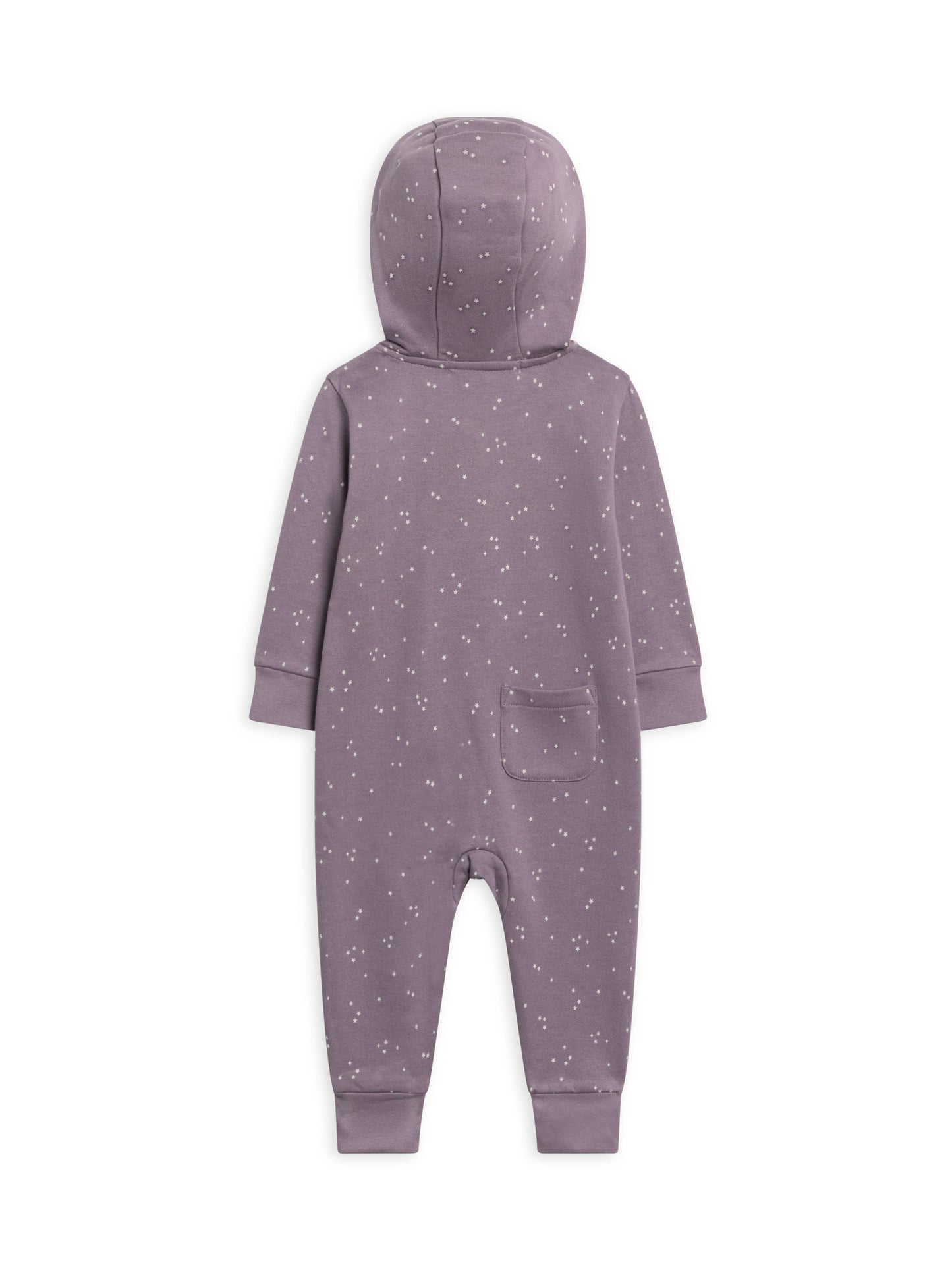 Greer Fleece Hooded Zipper Romper - Starlight / Fog