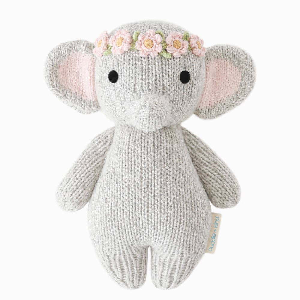 
                      
                        Baby Elephant (Blush Floral) – Hand-Knit Stuffed Animal | Gives 5 Meals
                      
                    