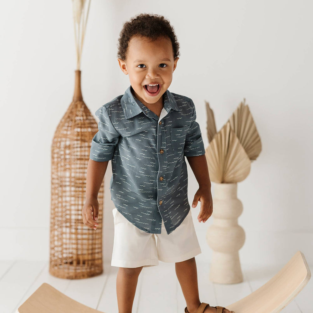 
                      
                        Aiden Boy's Dressy Shorts in Off-White - Grace & Haven
                      
                    