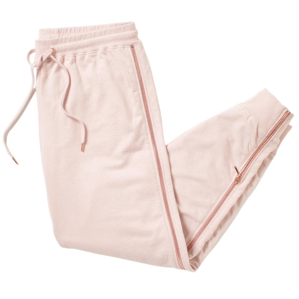 
                      
                        Lulu Side Zip Joggers - Blush - Grace & Haven
                      
                    