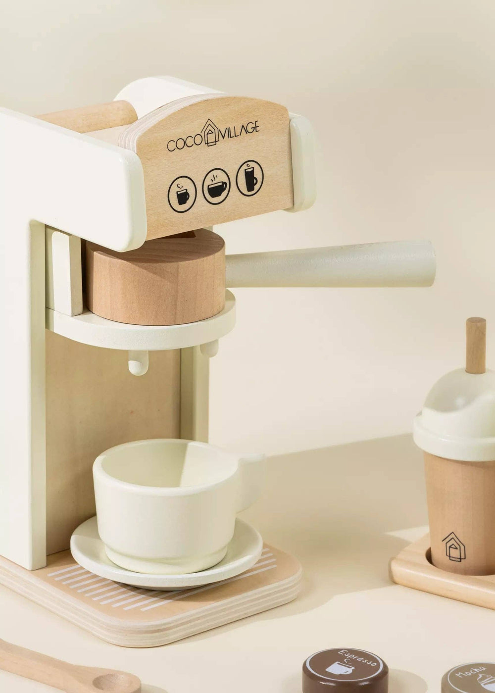 Wooden Coffee Maker Set - Foam