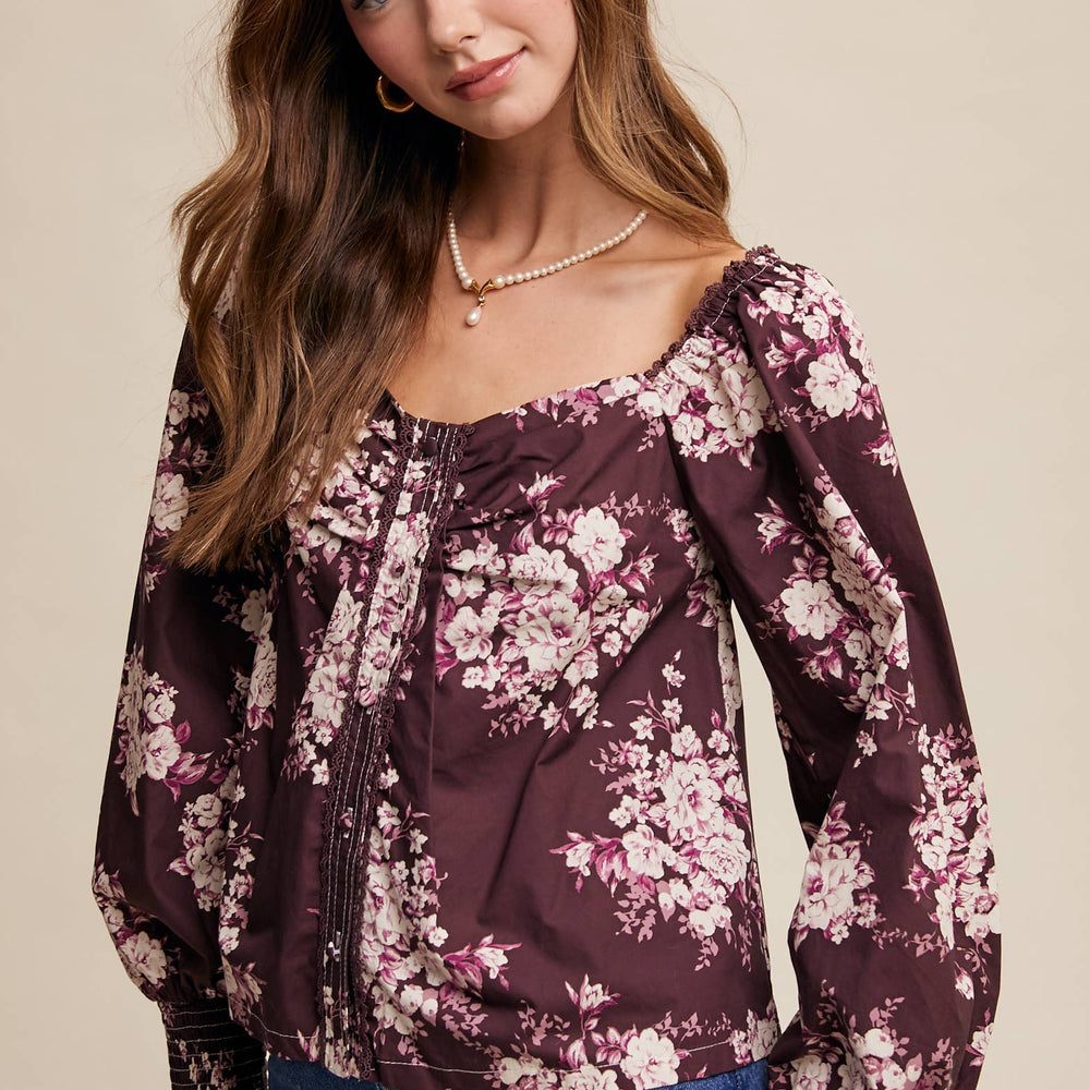 
                      
                        Floral Puff Sleeve Blouse
                      
                    