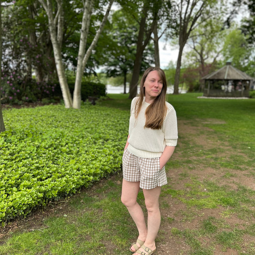 
                      
                        Sara Short Sleeve Sweater – Ivory
                      
                    