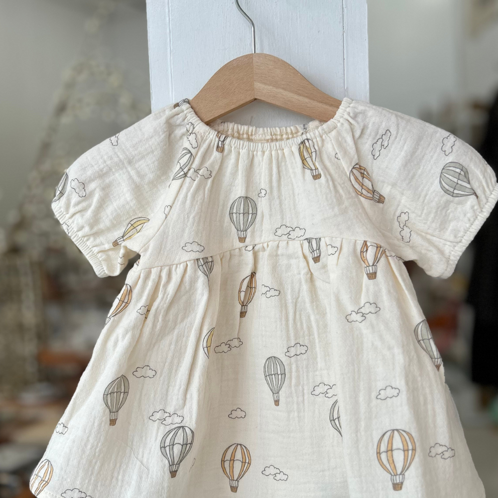 
                      
                        Let your little one’s style take flight with the Rylee + Cru Bella Dress – Hot Air Balloons!
                      
                    