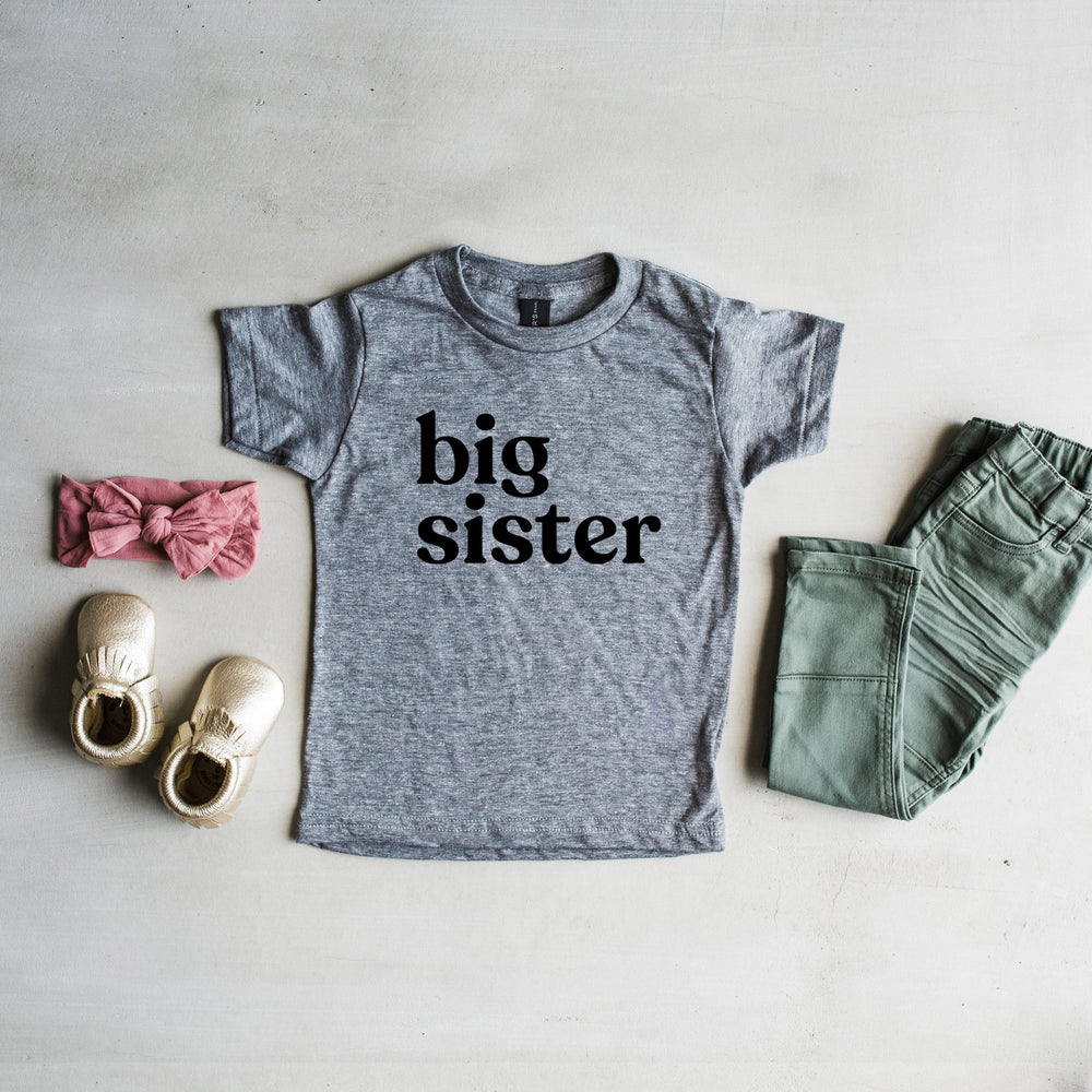 
                      
                        Big Sister Modern Baby and Kids Tee
                      
                    