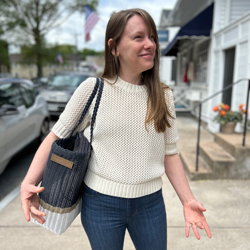 
                      
                        Sara Short Sleeve Sweater – Ivory
                      
                    