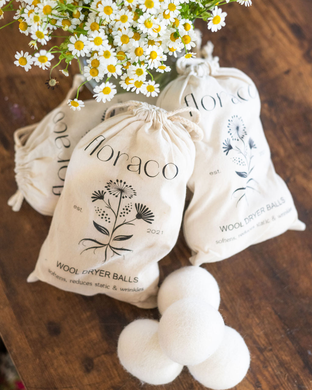100% Wool Dryer Balls: Natural, Unscented, Eco-Friendly