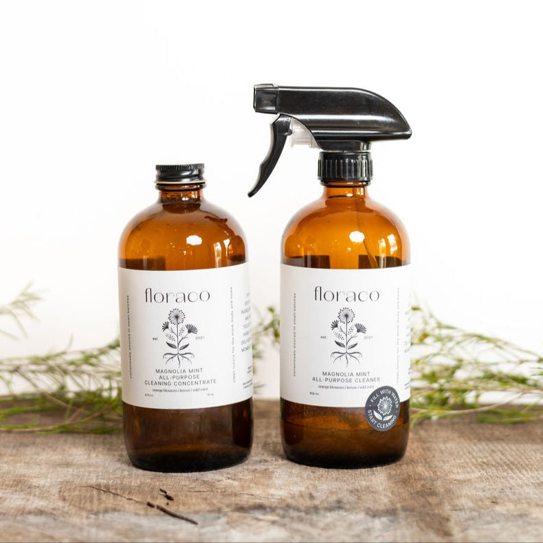 Magnolia Mint All-Purpose Cleaner Concentrate Refill | Eco-friendly Cleaning Products | Makes 32 x 16 fl oz bottles
