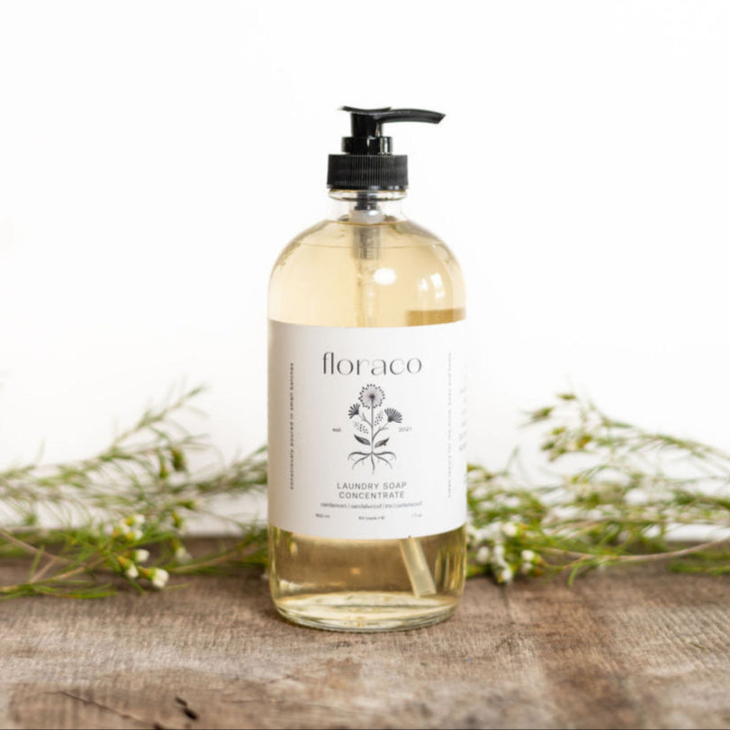 Floraco Laundry Soap Concentrate: Cedarwood, Sandalwood, Iris and Cardamom