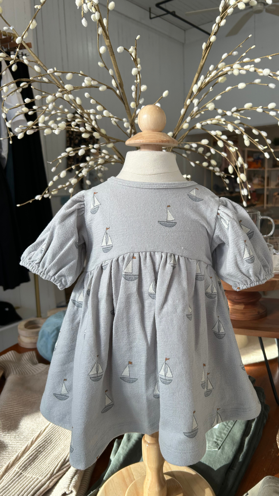 Quincy Mae Darla Dress - Sailboats Quincy Mae Darla Dress - Sailboats