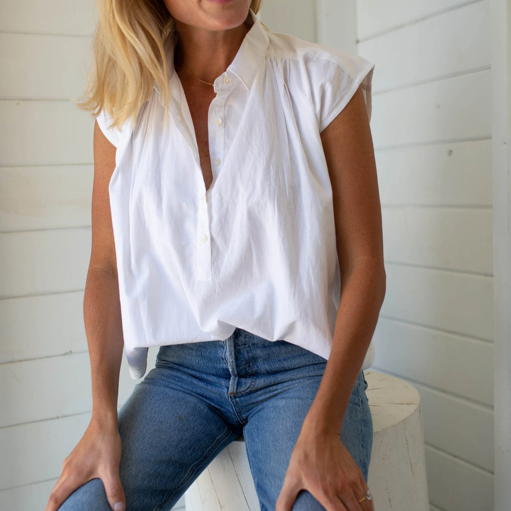 
                      
                        Diane Top in White Gauze by Marea
                      
                    