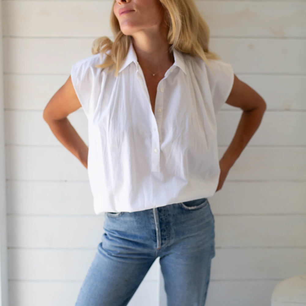 
                      
                        Diane Top in White Gauze by Marea
                      
                    