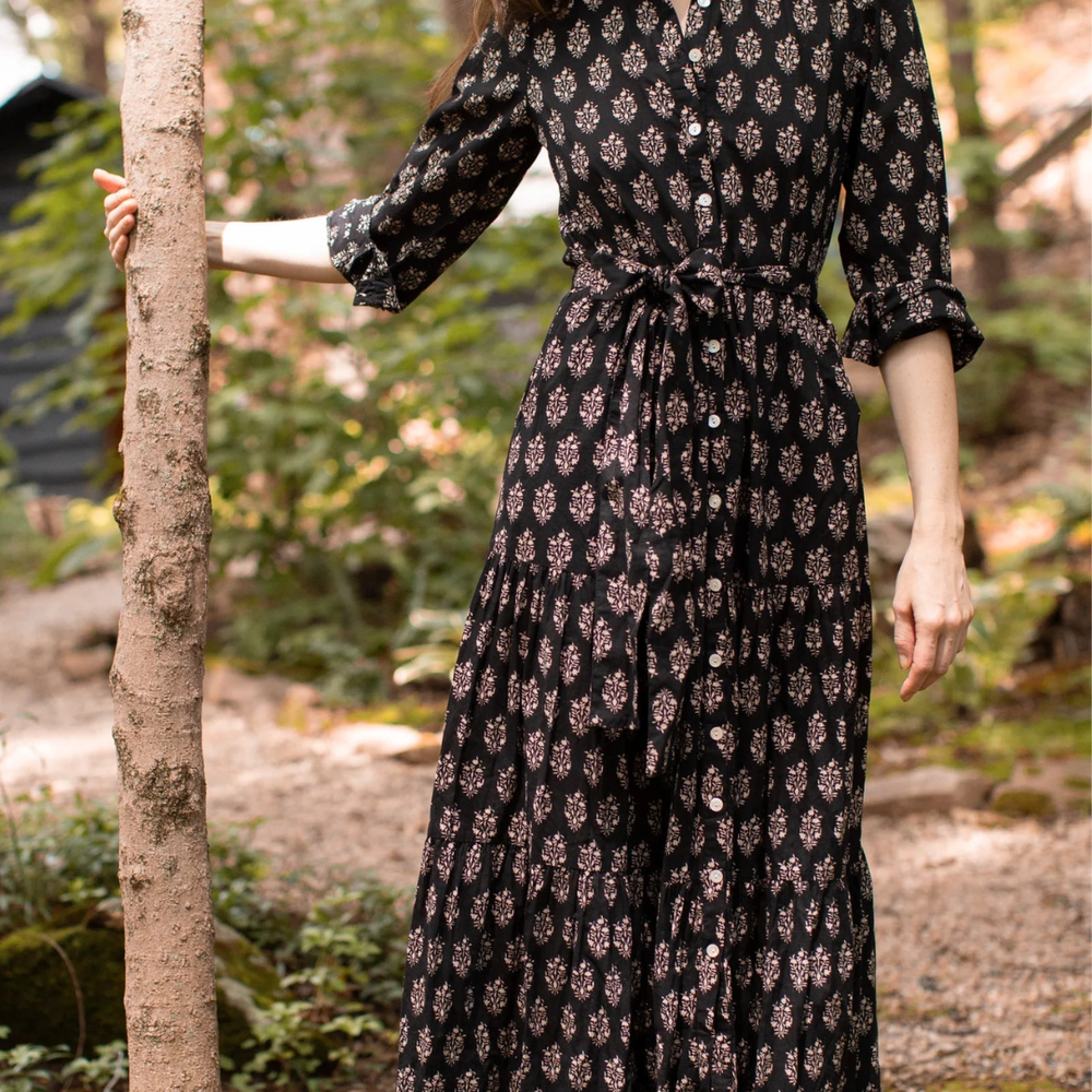 
                      
                        Black Meadow Flounce Shirt Dress offering effortless style and comfort, perfect for everyday wear and special occasions
                      
                    